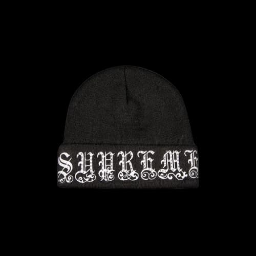 Supreme Old English Rhinestone Beanie 'Black'