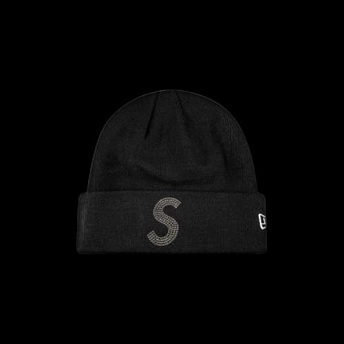 Supreme x New Era x Swarovski S Logo Beanie 'Black'