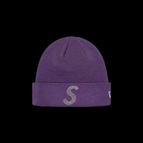 Supreme x New Era x Swarovski S Logo Beanie 'Purple'