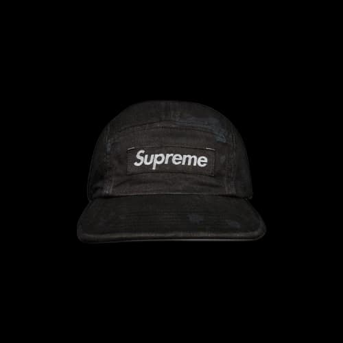 Supreme Overdyed Camo Camp Cap 'Black'