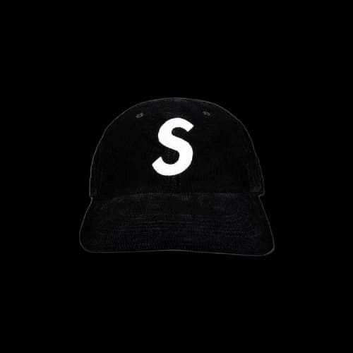 Supreme Fine Wale Corduroy S Logo 6-Panel 'Black'