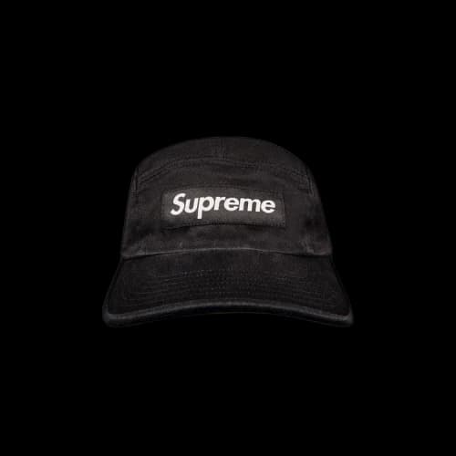 Supreme Washed Chino Twill Camp Cap 'Black'
