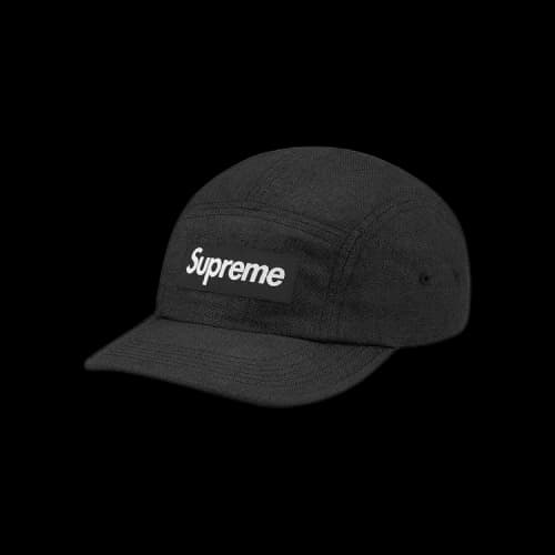 Supreme Linen Camp Cap 'Black'