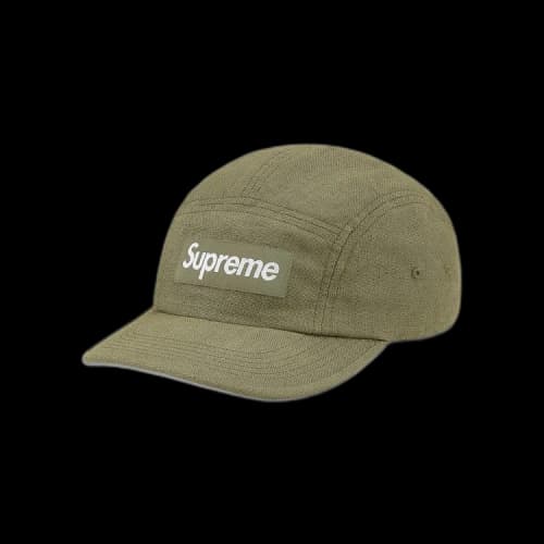 Supreme Linen Camp Cap 'Olive'