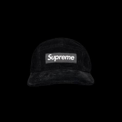 Supreme Fine Wale Corduroy Camp Cap 'Black'