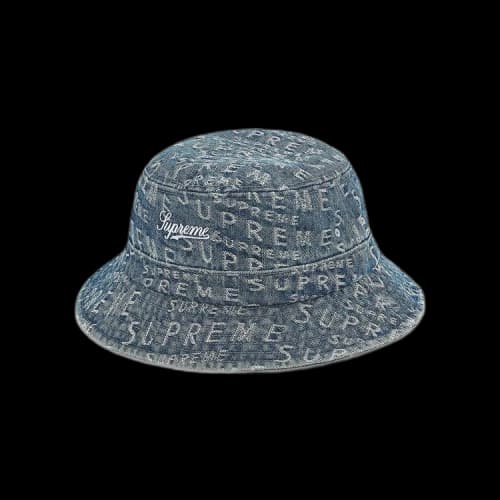 Supreme Warp Jacquard Logos Denim Crusher 'Blue'