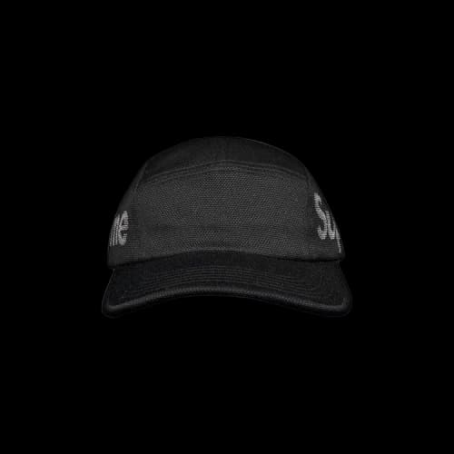Supreme Jacquard Pique Camp Cap 'Black'