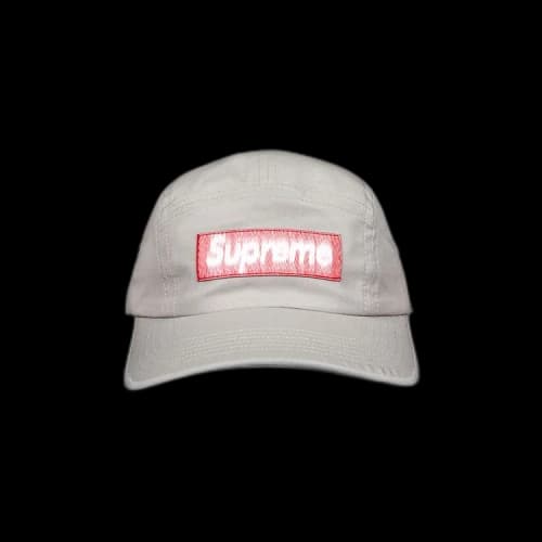 Supreme Reversed Label Camp Cap 'Grey'