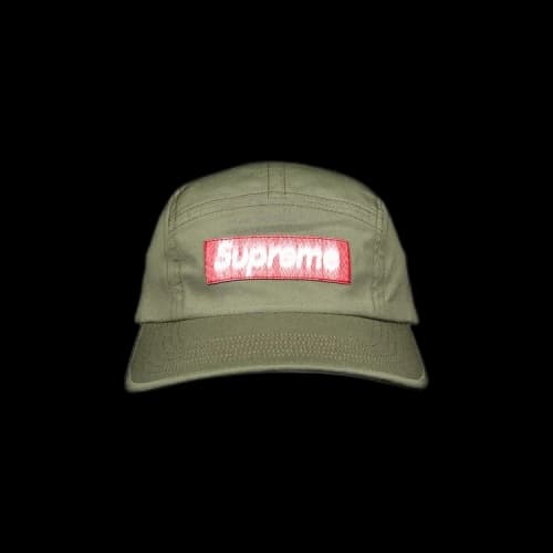 Supreme Reversed Label Camp Cap 'Olive'