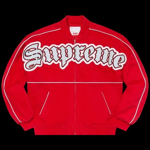 Supreme Twill Old English Varsity Jacket 'Red'