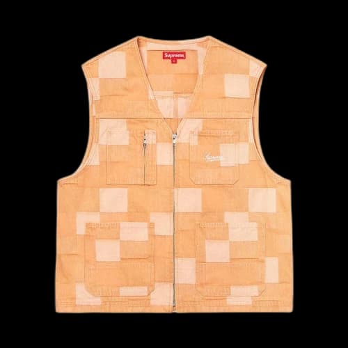 Supreme Patched Denim Vest 'Rust'