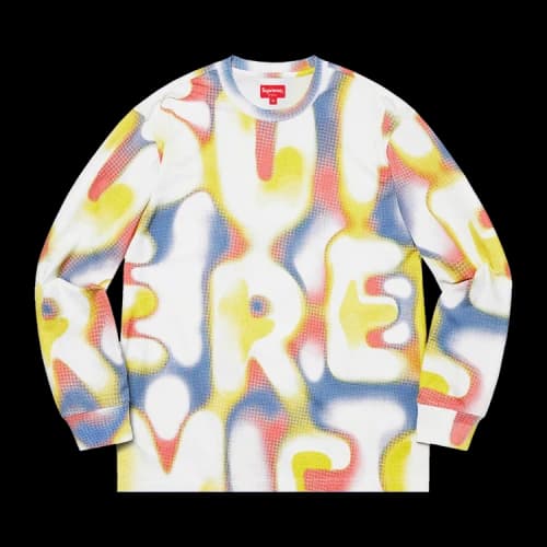 Supreme Half Tone Long-Sleeve Top 'White'
