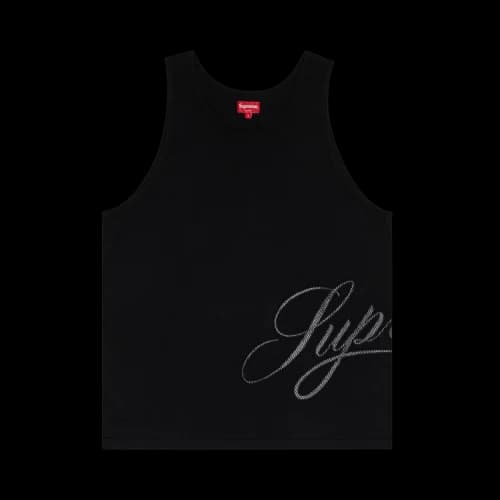 Supreme Mesh Script Tank Top 'Black'