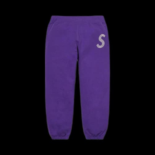Supreme x Swarovski S Logo Sweatpant 'Purple'