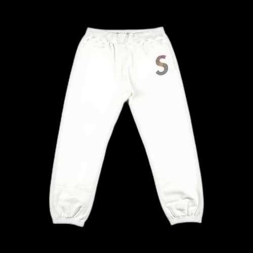 Supreme x Swarovski S Logo Sweatpant 'White'