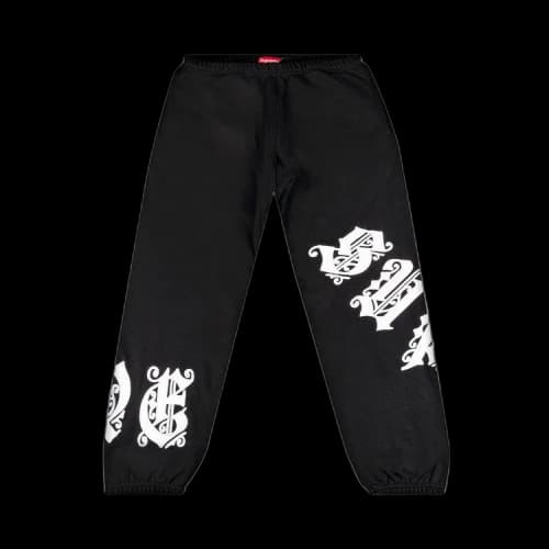 Supreme Old English Wrap Sweatpant 'Black'