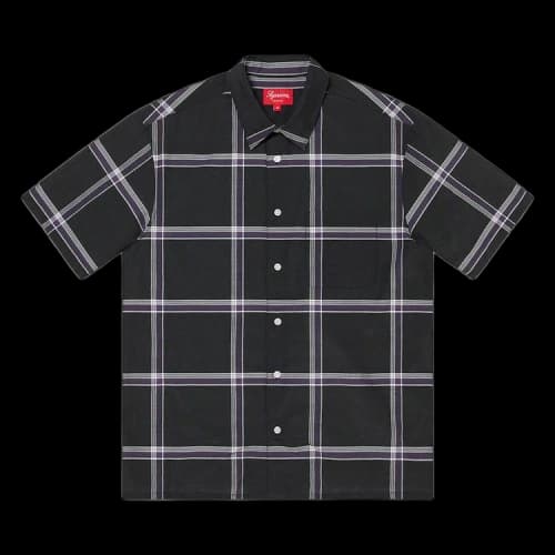 Supreme Lightweight Plaid Short-Sleeve Shirt 'Black'
