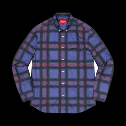 Supreme Spray Tartan Shirt 'Blue'