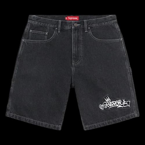 Supreme Handstyle Denim Painter Short 'Black'