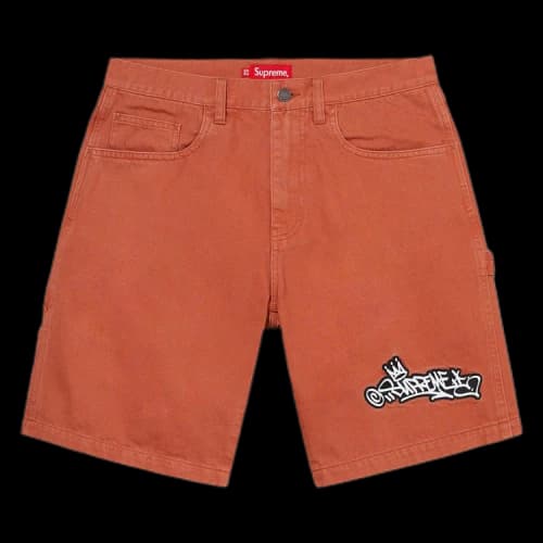 Supreme Handstyle Denim Painter Short 'Copper'