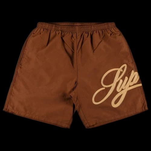 Supreme Mesh Script Water Short 'Brown'