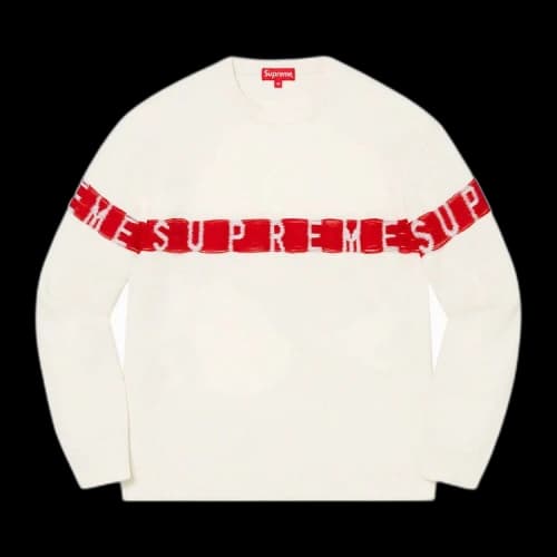 Supreme Inside Out Logo Sweater 'White'