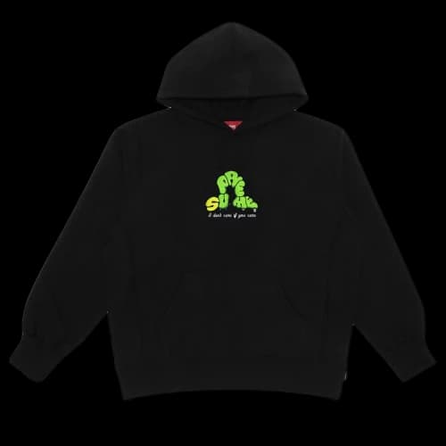 Supreme Don't Care Hooded Sweatshirt 'Black'