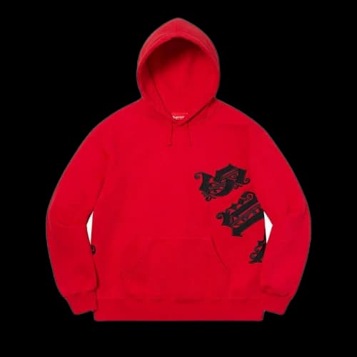 Supreme Old English Wrap Hooded Sweatshirt 'Red'