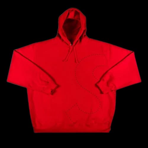 Supreme Laser Cut S Logo Hooded Sweatshirt 'Red'