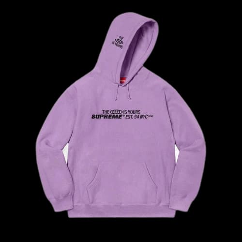 Supreme World Is Yours Hooded Sweatshirt 'Violet'