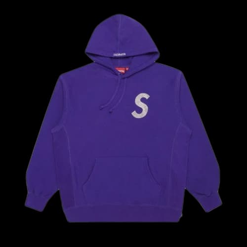 Supreme x Swarovski S Logo Hooded Sweatshirt 'Purple'
