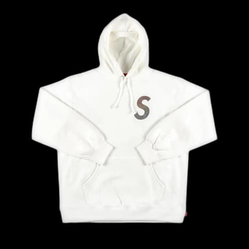 Supreme x Swarovski S Logo Hooded Sweatshirt 'White'