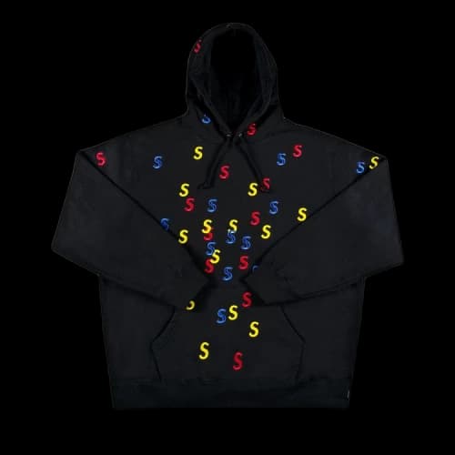 Supreme Embroidered S Hooded Sweatshirt 'Black'