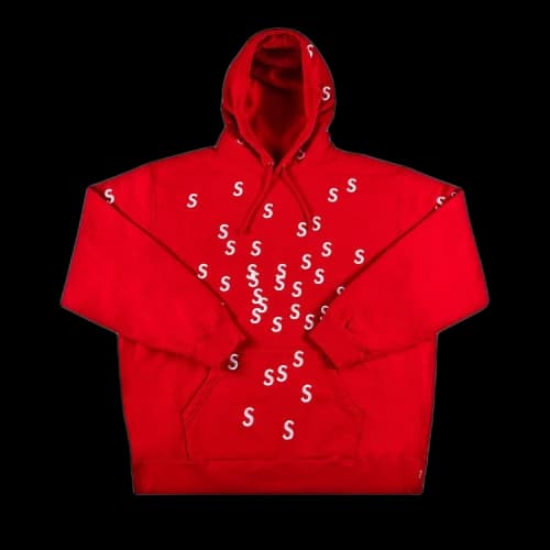 Supreme Embroidered S Hooded Sweatshirt 'Red'