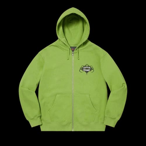 Supreme x Hysteric Glamour Zip Up Hooded Sweatshirt 'Lime'