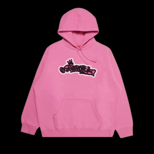 Supreme Handstyle Hooded Sweatshirt 'Magenta'