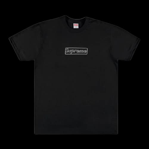 Supreme x KAWS Chalk Logo Tee 'Black'