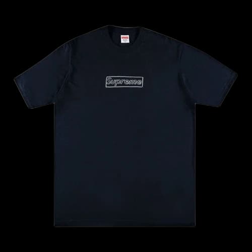 Supreme x KAWS Chalk Logo Tee 'Navy'