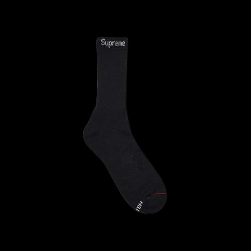 Supreme x Hanes Crew Socks (4 Pack) 'Black'
