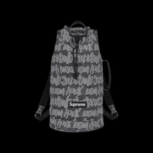 Supreme Fat Tip Jacquard Denim Backpack 'Black'