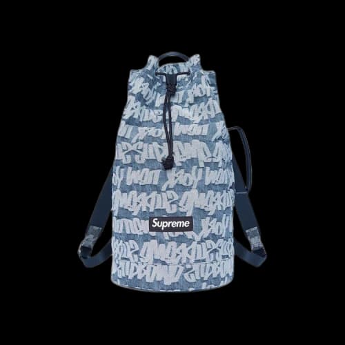Supreme Fat Tip Jacquard Denim Backpack 'Blue'