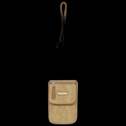 Supreme Fat Tip Jacquard Denim Neck Pouch 'Olive'