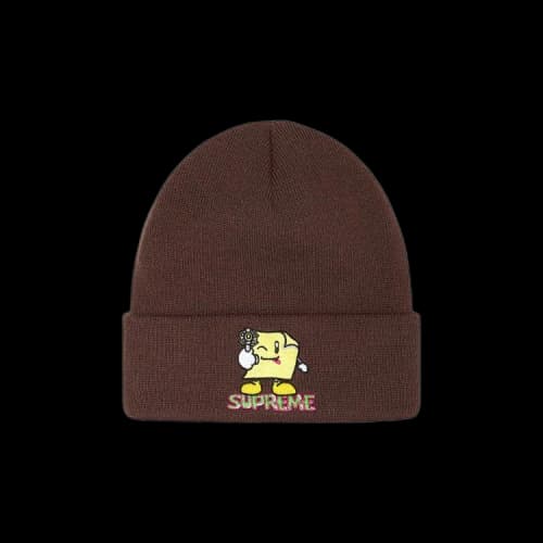 Supreme Sticky Note Beanie 'Brown'