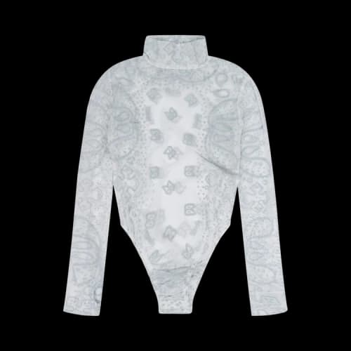 Rhude Bandana Mesh Bodysuit 'Blue/White'