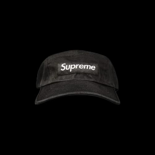 Supreme Washed Chino Twill Camp Cap 'Black'