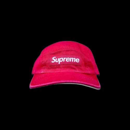 Supreme Washed Chino Twill Camp Cap 'Red'