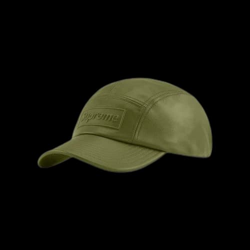 Supreme GORE-TEX Leather Camp Cap 'Olive'