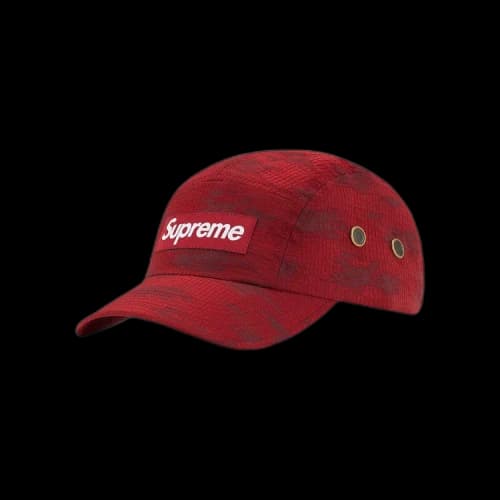 Supreme Broken Camo Camp Cap 'Red'