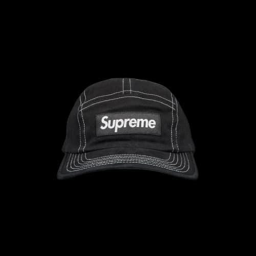Supreme 2-Tone Twill Camp Cap 'Black'
