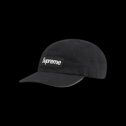 Supreme Linen Fitted Camp Cap 'Black'